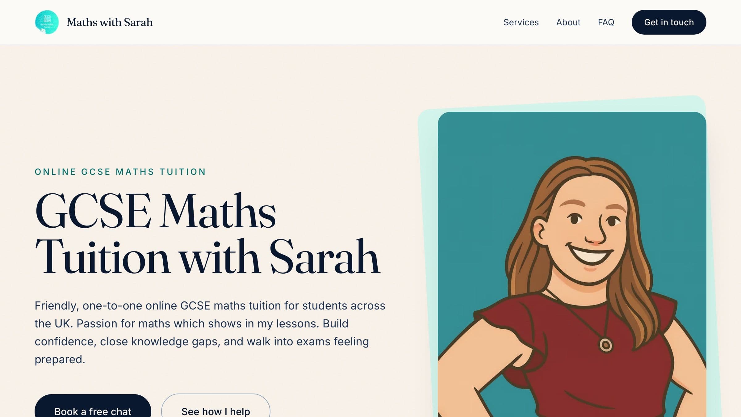 Maths with Sarah homepage